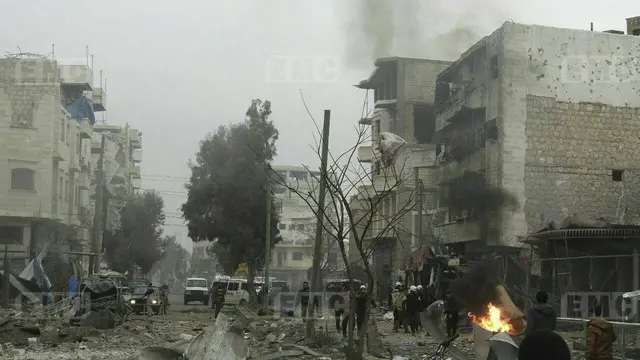 Serangan Militer Suriah ke Markas Militan di Idlib