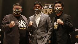 Nil Maizar secara resmi diperkenalkan sebagai pelatih baru klub dalam konferensi pers yang berlangsung di Hotel Episode, Gading Serpong, Senin (4/4/2022) sore WIB. (Bola.com/M Iqbal Ichsan)