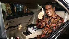 Menteri Pertanian, Andi Amran Sulaiman usai berdiskusi dengan Pimpinan KPK, Jakarta, Jumat (24/2). Pertemuan tersebut membahas tatakelola pangan sebagai sektor strategis yang menjadi salah satu prioritas KPK. (Liputan6.com/Helmi Afandi)