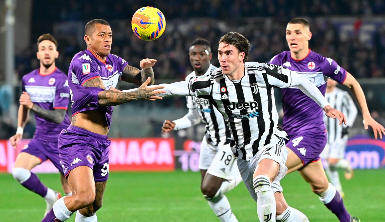 Klub berjuluk Bianconeri itu berhasil menang dengan skor tipis 1-0 atas Fiorentina. (AFP/Alberto Pizzoli)