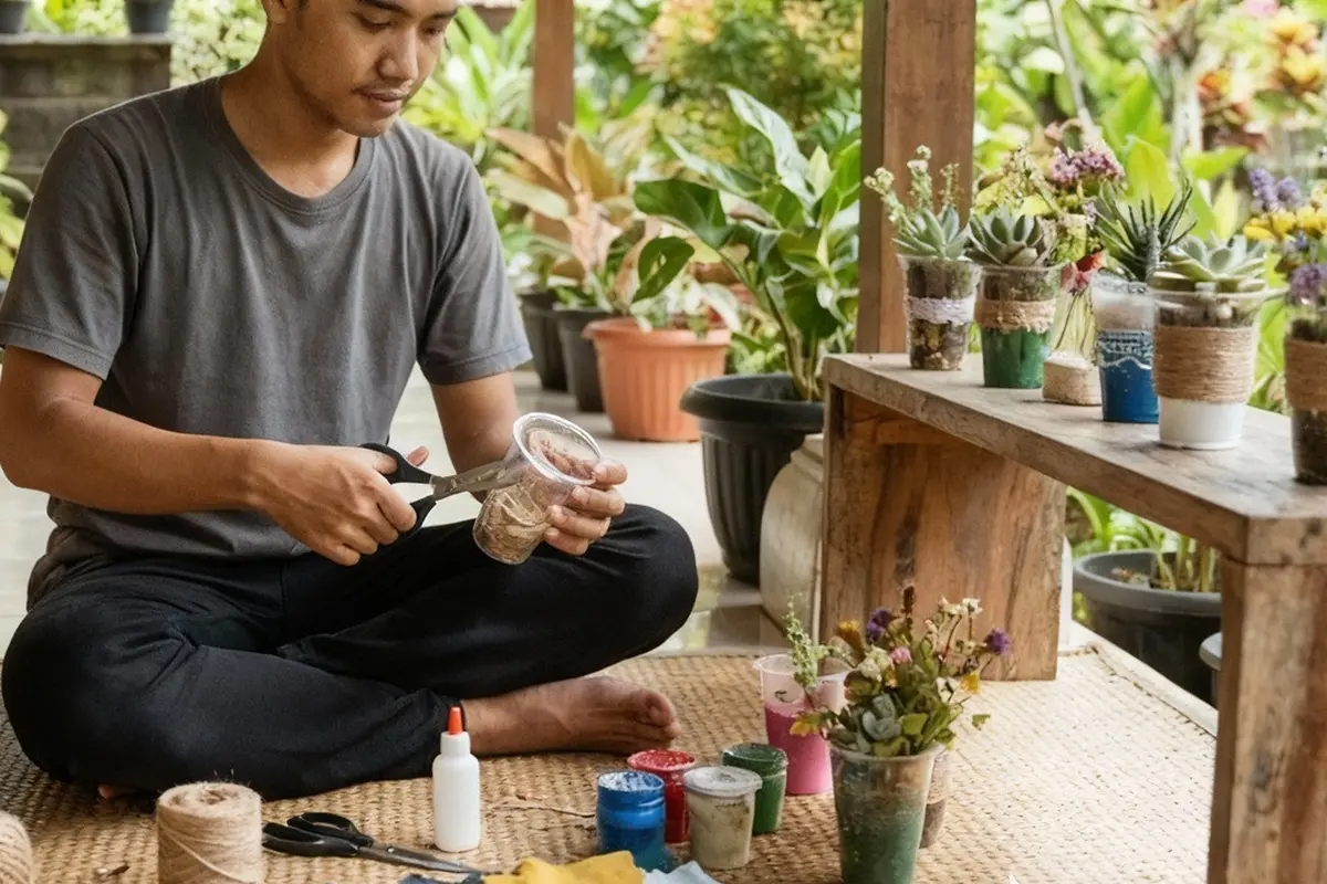Tips Sulap Cup Minuman Plastik Bekas Jadi Barang Berguna