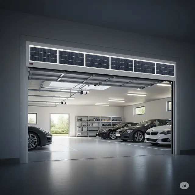 Model Pintu Garasi Besi Minimalis Terbaru. Foto: Gemini