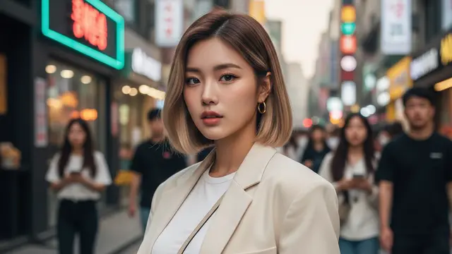 Two-Tone Short Bob ala Korea