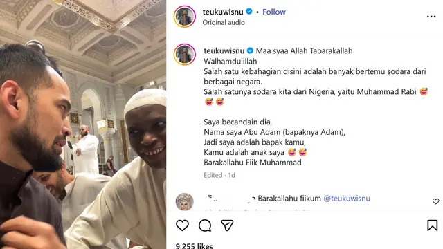 Unggahan Teuku Wisnu. (Instagram/ teukuwisnu)