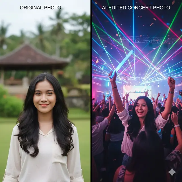 Prompt AI Edit Foto Nonton Konser