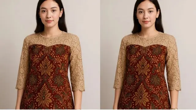 Model Batik Brokat Kombinasi berbagai Lengan yang Kini Tren di 2025