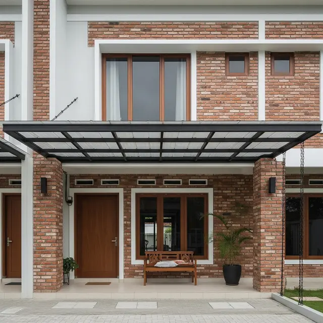 Desain Rumah Minimalis dari Bata Ekspos Ala Kampung tapi Tetap Estetik (AI)