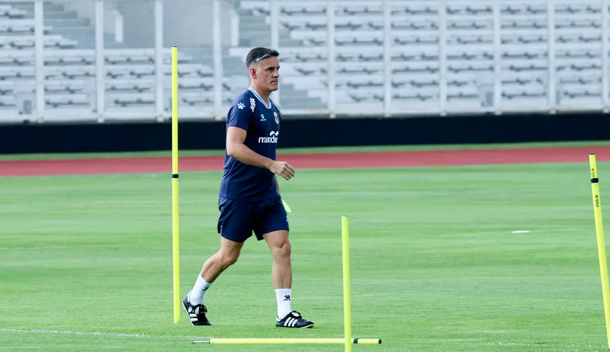 Debut John Herdman sebagai pelatih baru Timnas Indonesia akan dipastikan berlangsung dalam laga melawan St. Kitts and Nevis di FIFA Series pada Jumat (27/03/2026) mendatang. (Bola.com/M Iqbal Ichsan)