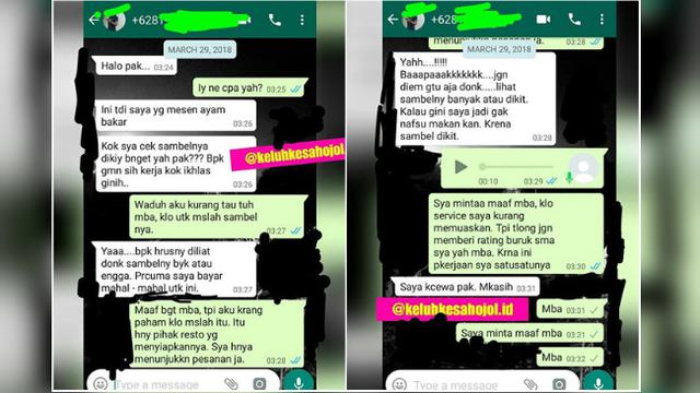 Memberikan keluhan kepada driver dengan alasan yang tak masuk akal atau pun ngotot juga tidak manusiawi.