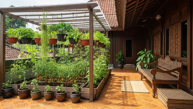 Kebun Sayur Kecil yang Menambah Estetika Teras Rumah