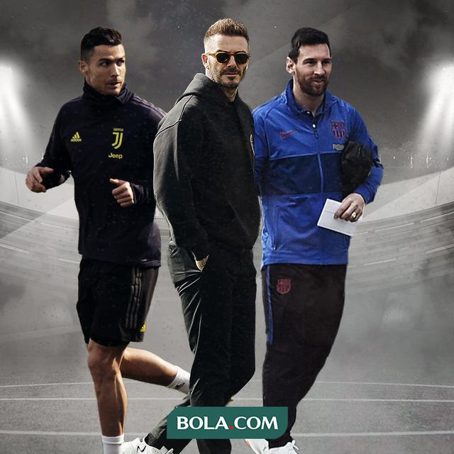 David Beckham, Lionel Messi dan Cristiano Ronaldo