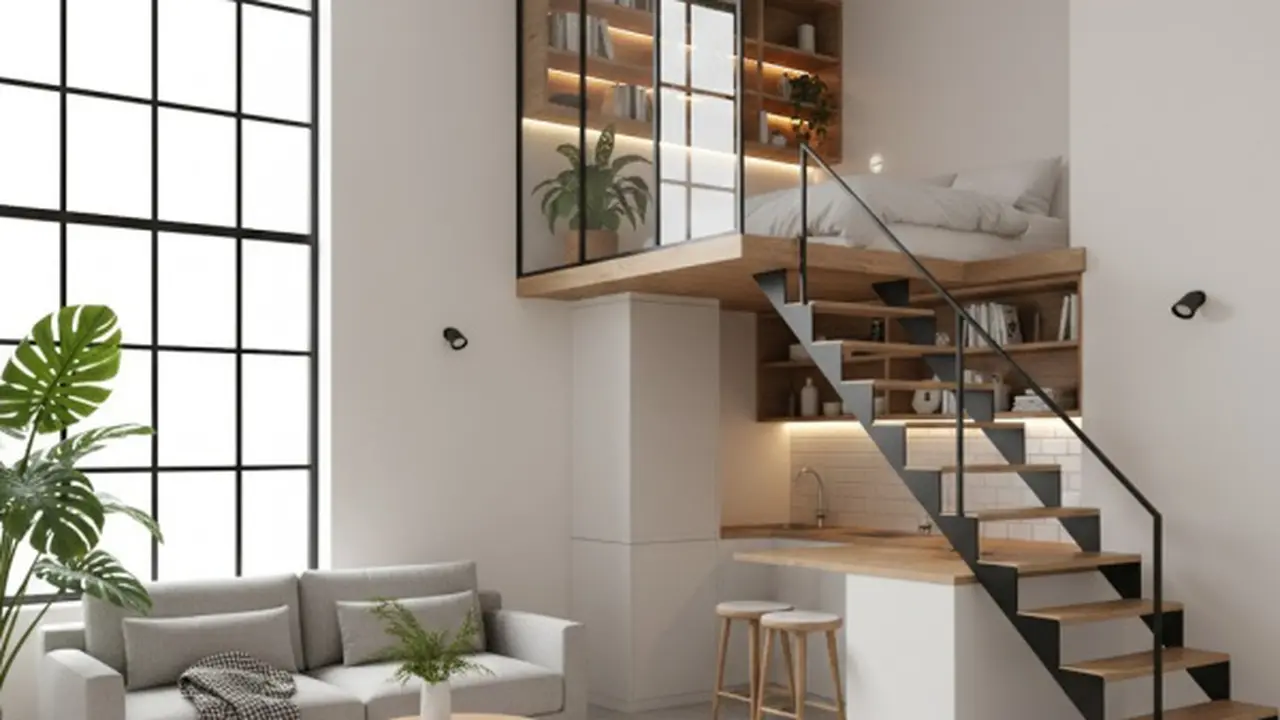 Ilustrasi Rumah dengan Mezzanine/Gemini AI