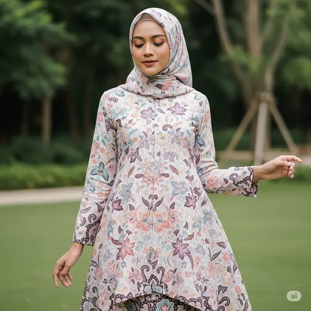 Gamis Maxmara Batik Floral