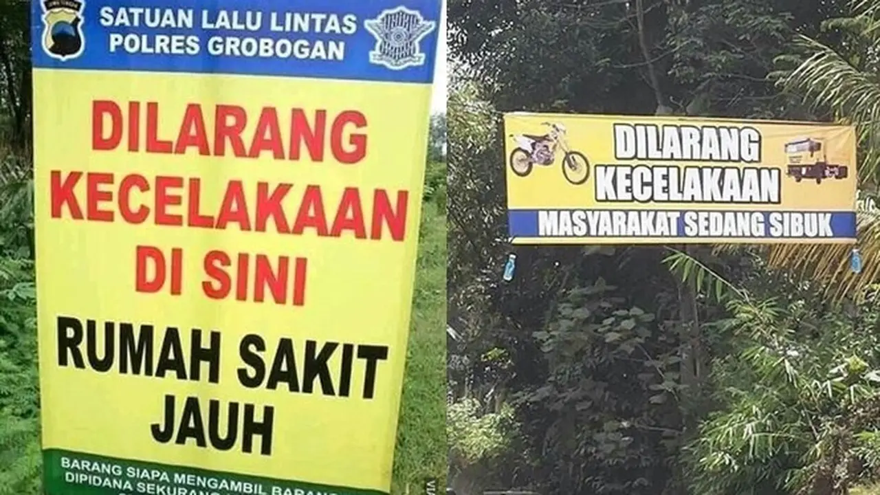 6 Tulisan Dilarang Kecelakaan Ini Nyeleneh Sekaligus Kocak