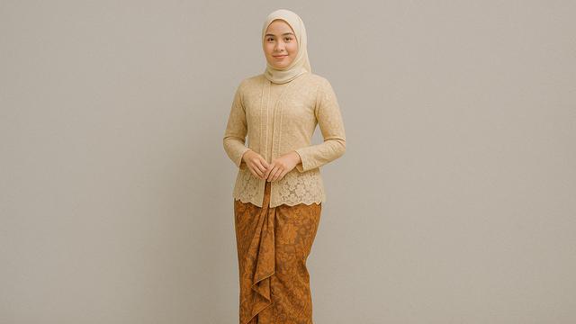 Kebaya dengan Rok Lilit Modern (Foto: ChatGPT)