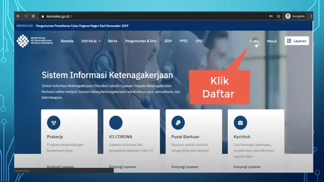 Tata cara melakukan pengaduan secara online.