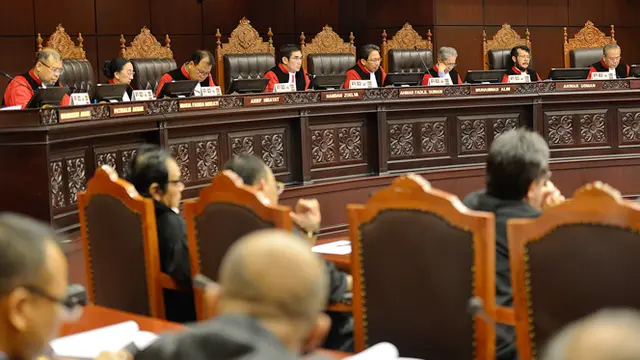 Sidang Gugatan Pilpres 2014 di Mahkamah konstitusi menghadirkan saksi-saksi dari pihak Prabowo-Hatta.