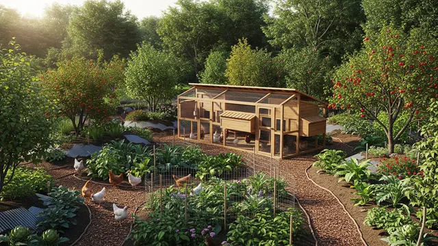 Desain Kandang Ayam Dekat Kebun Biar Kotorannya Bisa jadi Pupuk Langsung/Gemini AI