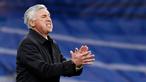 Carlo Ancelotti menjadi pelatih paling senior di semifinal Liga Champions musim ini. Pelatih asal Italia ini juga terbilang paling mentereng dengan tiga gelar juara Liga Champions, paling banyak dibanding tiga pelatih lain yang lolos ke semifinal. (AFP/Oscar Del Pozo)