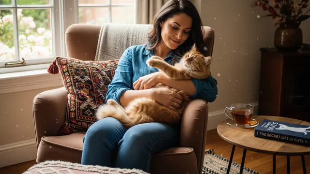 Pemilik Kucing Bermain Bersama