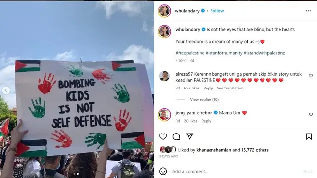 Dikritik Miss Israel karena Dukung Palestina, Jawaban Whulandary Herman Tuai Pujian Warganet