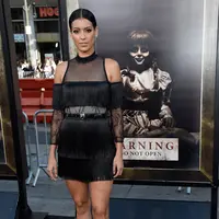 Stephanie Sigman tiba di pemutaran perdana "Annabelle: Creation" Los Angeles di TCL Chinese Theatre (7/8). (Photo by Chris Pizzello/Invision/AP)