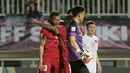 Luapan emosi Hansamu Yama usai mencetak gol ke gawang Vietnam pada laga semi-final AFF Suzuki Cup di Stadion Pakansari, Bogor, (03/12/2106). (Bola.com/Nicklas Hanoatubun)