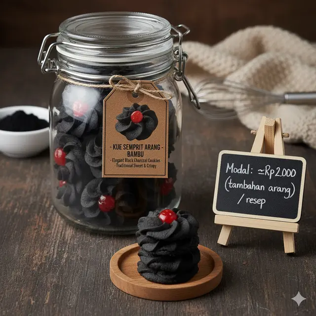 Kue Semprit Arang Bambu (Gemini AI)