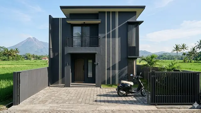 Kombinasi Warna Rumah Sederhana Tapi Enak Dipandang. AI
