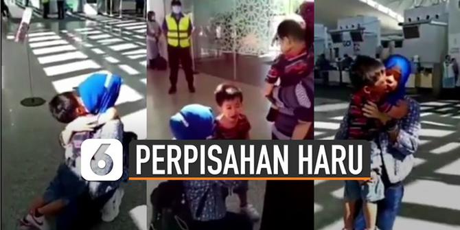 VIDEO: Haru, Perpisahan Bocah dengan Pengasuh yang Kembali Pulang ke Indonesia