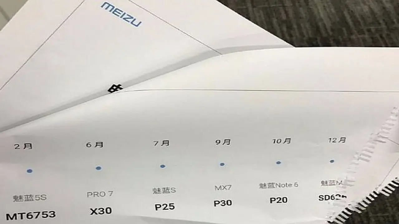 Menurut sebuah informasi baru, roadmap peluncuran smartphone Meizu untuk 2017 beredar di internet.