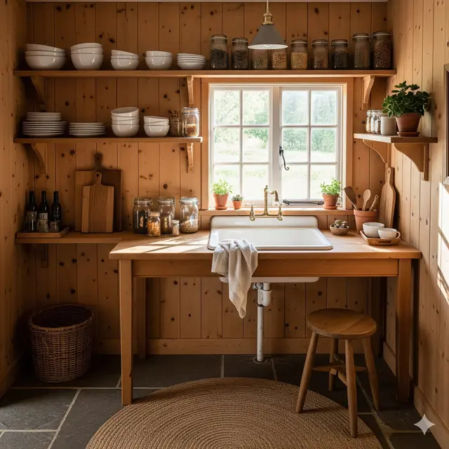 Gaya Rustic Natural dengan Sentuhan Kayu