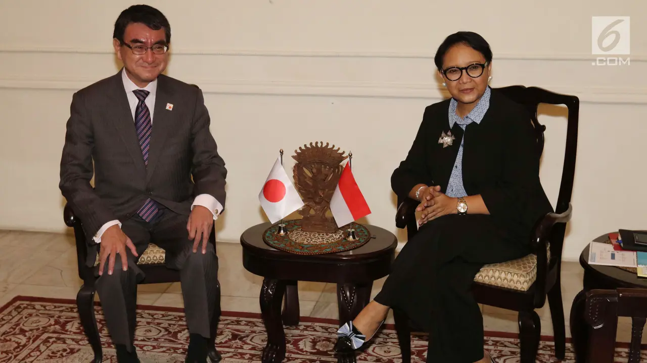 Menlu Retno Terima Kunjungan Menlu Jepang