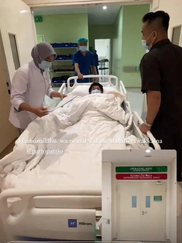 7 Potret Parto Partio Dilarikan ke Rumah Sakit dan Jalani Operasi Usai Liburan