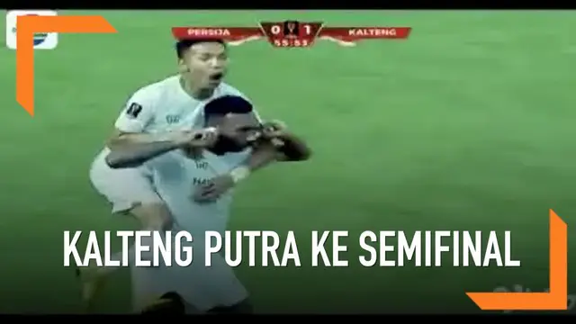 Bermain 10 Orang, Kalteng Putra Singkirkan Persija Jakarta Lewat Adu Penalti. Kalteng Putra lolos ke semifinal Piala Presiden 2019 setelah mengalahkan juara bertahan Persija Jakarta 4-3 lewat babak adu penalti.