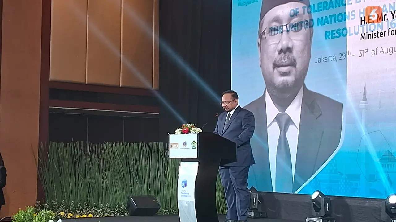 Menteri Agama RI Yaqut Cholil pada acara Jakarta Plurilateral Dialogue 2023.