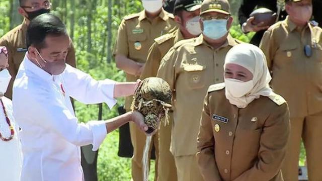 5 Potret Gubernur Khofifah di IKN NUsantara, Bawa Tanah dan Air dari Bumi Majapahit