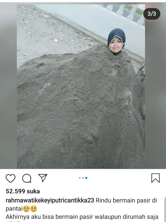 Unggahan Rahmawati Kekeyi. (Foto: Instagram @rahmawatikekeyiputricantikka23)
