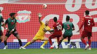Penyerang Liverpool, Sadio Mane mencetak gol ke gawang Aston Villa. (Dok. Twitter/Premier League)