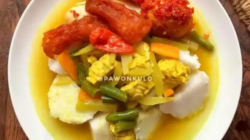 Resep sayur ketupat Lebaran tanpa santan. (dok. Cookpad @rizkikusumadewi)