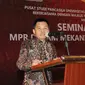 Sekretaris Jenderal MPR Dr. Ma'ruf Cahyono dalam seminar kerjasama MPR dan Pusat Studi Pancasila (PSP) Universitas Pancasila.