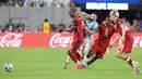 Kemenangan ini membuat Lionel Messi dan kawan-kawan berpeluang mempertahankan gelar juara Copa America. (AFP/Juan Mabromata)