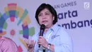 Departement Broadcasting Inasgoc, Linda Wahyuni memberi keterangan saat konferensi pers Official Broadcaster Asian Games 2018 di Jakarta, Kamis (8/2). Asian Games 2018 berlangsung 18 Agustus-2 September. (Liputan6.com/Helmi Fithriansyah)