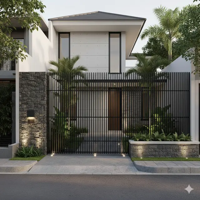 7 Model Pagar Besi Hollow Rapat 2025, Tampil Modern, Aman dan Elegan untuk Hunian Minimalis