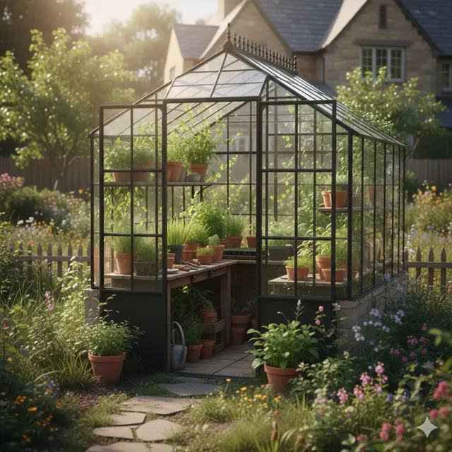 Rumah Kaca Vintage (Greenhouse) Konsep Kebun Sayur Rumah Belakang dengan Vibe Slow Living