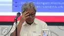 Dirut PT Pertamina, Dwi Soetjipto saat preskon di Jakarta, Senin (4/4). PT Pertamina menyatakan seluruh Grup Petral yang terdiri atas Petral, PES, dan Zambesi seluruhnya sudah masuk ke dalam proses formal likuidasi. (Liputan6.com/AnggaYuniar)