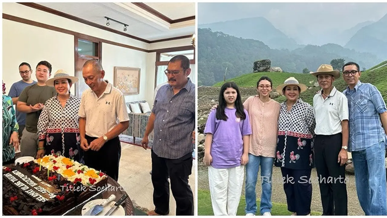 6 Potret Eno Sigit Anak Sigit Harjojudanto di Ultah Ayahnya, Dekat Titiek Soeharto
