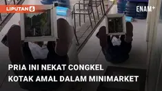 Beredar video viral terkait seorang pria yang berusaha congkel kotak amal. Aksi ini terjadi di sebuah minimarket di Sidoarjo, Jawa Timur