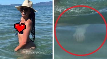 Viral Foto Wanita di Pantai, Ada Penampakan Tangan Pucat dalam Air