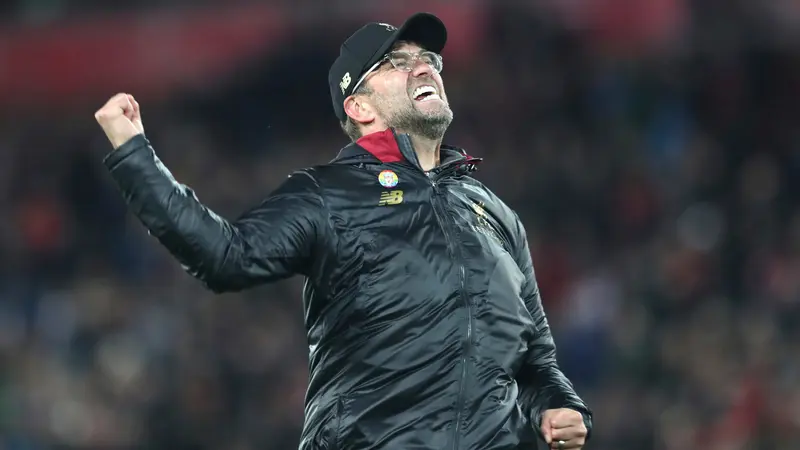 Kegembiraan Jurgen Klopp Usai Liverpool Taklukkan Everton